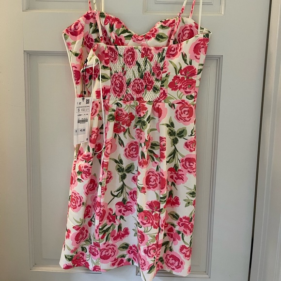 ZARA Floral Corset Style Dress - Picture 3 of 5